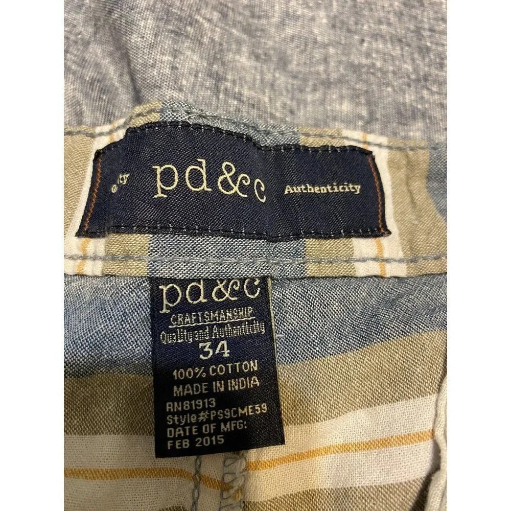 PD & C PAPER DENIM MENS SHORTS - SIZE 34 - PERFECT CONDITION - NO FLAWS - Picture 6 of 6